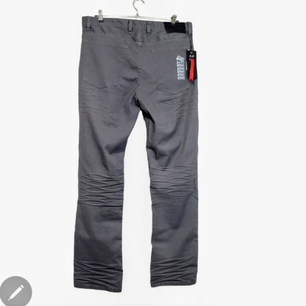 Men's Slim Straight Gray Jeans